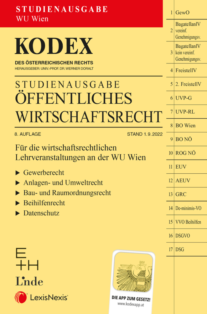 KODEX Öffentliches Wirtschaftsrecht 2022/23 - inkl. App