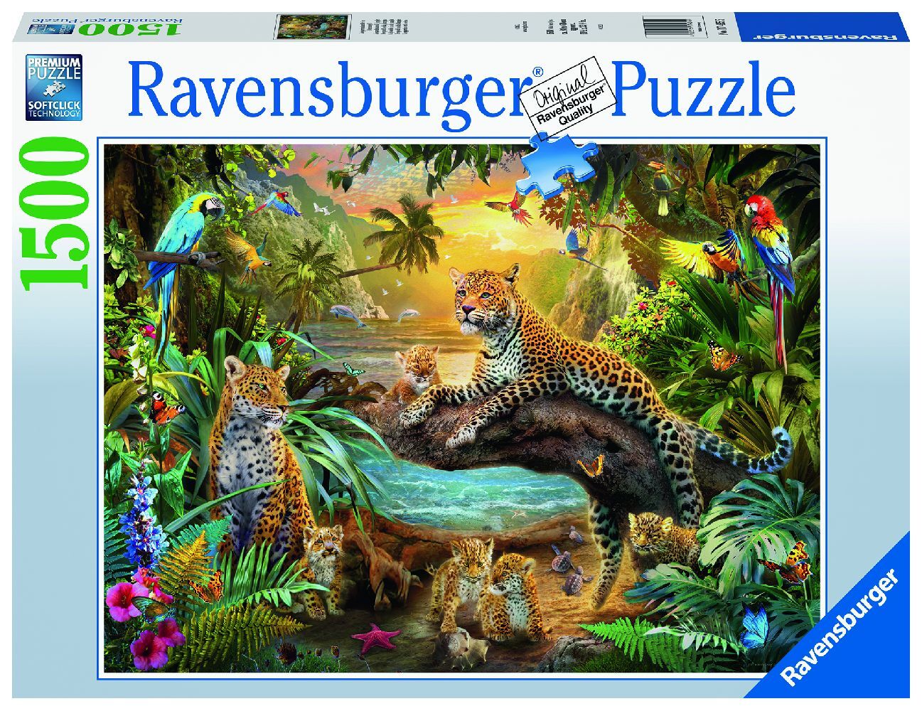 Ravensburger Puzzle 17435 Leopardenfamilie im Dschungel - 1500 Teile Puzzle für Erwachsene und Kinder ab 14 Jahren