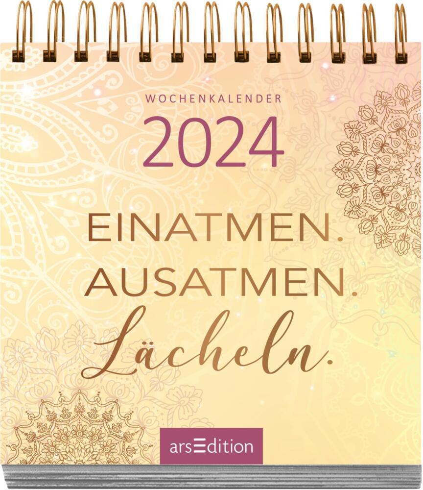 Mini-Wochenkalender Einatmen. Ausatmen. Lächeln. 2024