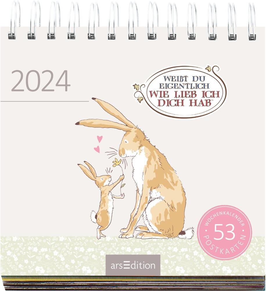 Postkartenkalender Weißt du eigentlich, wie lieb ich dich hab? 2024