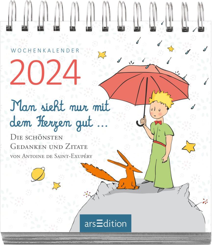 Mini-Wochenkalender Man sieht nur mit dem Herzen gut ... 2024