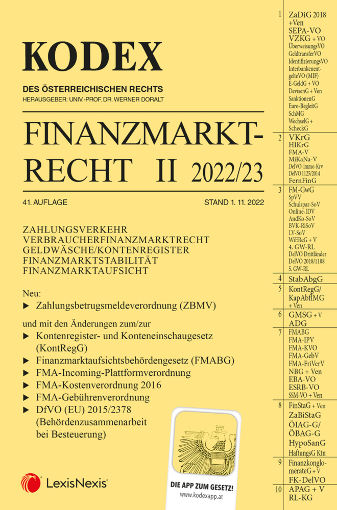 KODEX Finanzmarktrecht Band II 2022/23 - inkl. App