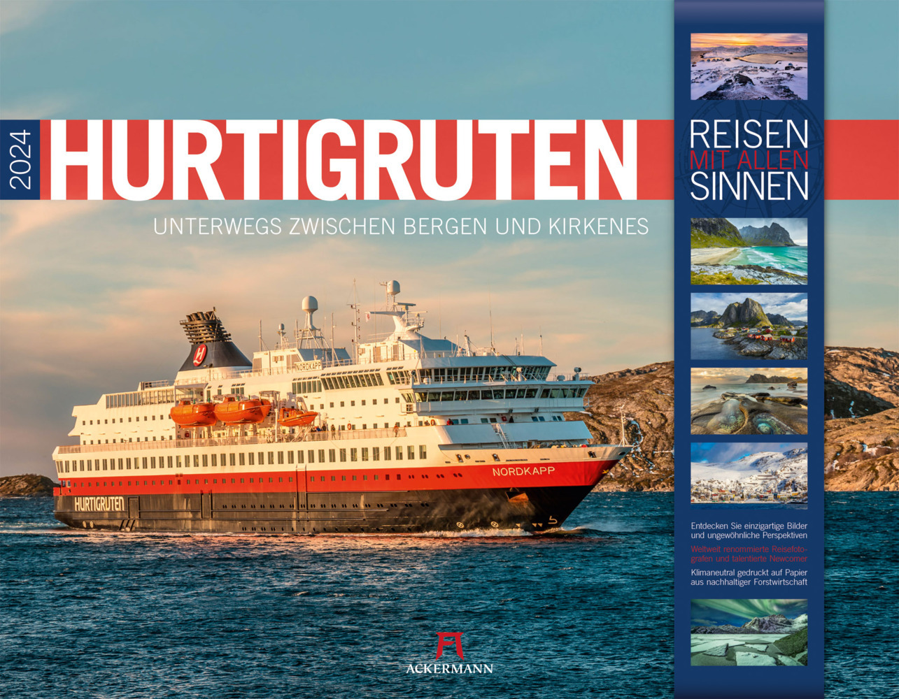 Hurtigruten - Unterwegs zwischen Bergen und Kirkenes Kalender 2024