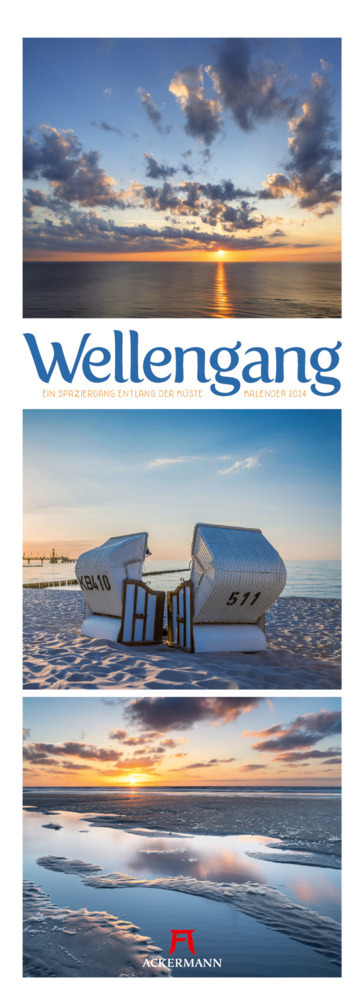 Wellengang - Ein Spaziergang entlang der Küste Triplet-Kalender 2024