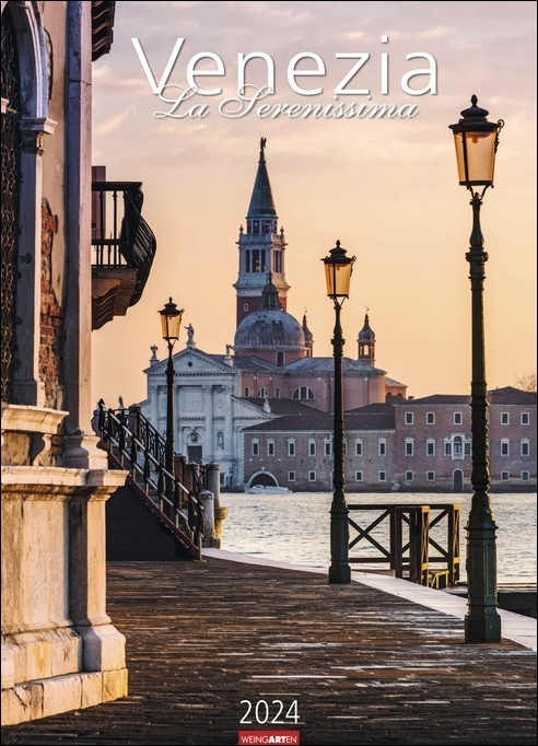 Venezia Kalender 2024. Die Lagunenstadt in Bildern: Wandkalender im Großformat mit Fotos namhafter Reisefotografen. Urlaubsflair für Zuhause in einem großen Fotokalender.49x68 cm Hochformat.