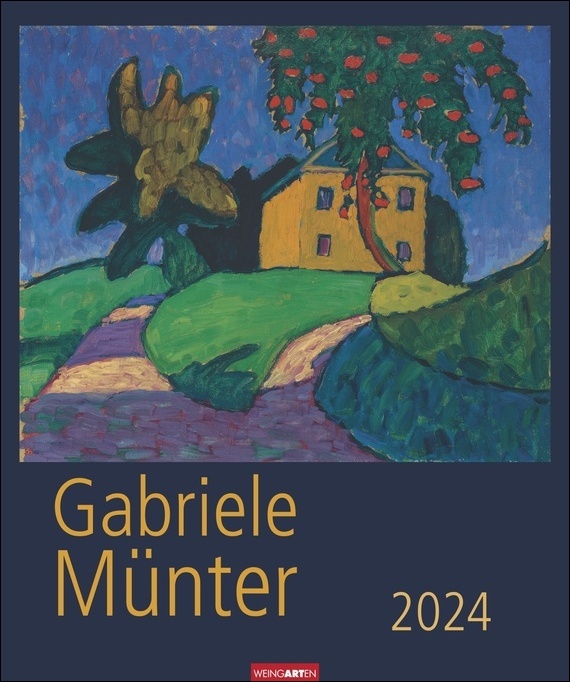 Gabriele Münter Kalender 2024. Kunstvoller Wandkalender mit expressiven Werken der bekannten deutschen Malerin des "Blauen Reiters". Großer Kunst-Kalender 2024. 46x55 cm.