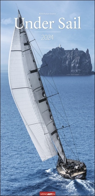 Under Sail Kalender 2024. Segeljachten in einem länglichen Kalender voll dramatischer Fotos. Ruhige und dynamische Momente in einem XL Wand-Kalender für alle Segelfans.33x68 cm Hochformat