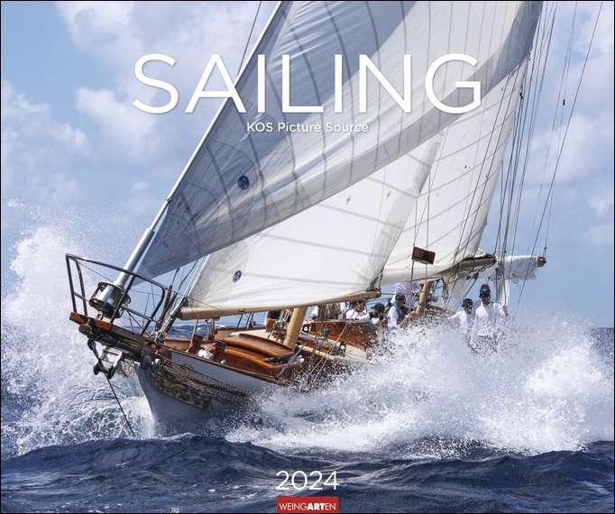 Sailing Wandkalender 2024. Fotokalender mit beeindruckenden Segelaufnahmen. Jahres-Wandkalender 2024 XL im Querformat. Segel-Fotokalender 55x46 cm
