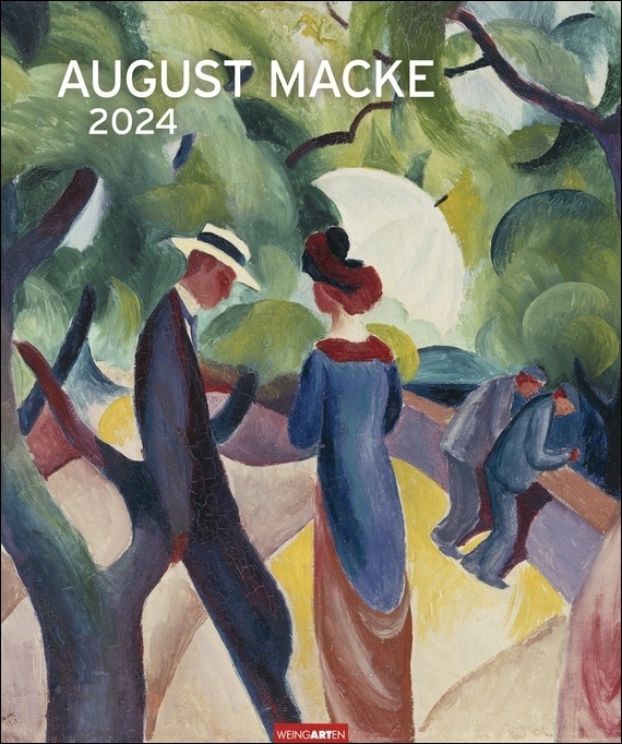 August Macke Edition-Kalender 2024. Kunstkalender im Großformat mit den Werken des Meisters der klassischen Moderne. Wandkalender 2024. Hochformat 46x55 cm