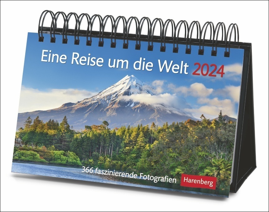 Eine Reise um die Welt Premiumkalender 2024. Tages-Tischkalender zum Umklappen, mit faszinierenden Aufnahmen aus aller Welt. Hochwertiger Foto-Tischkalender 2024