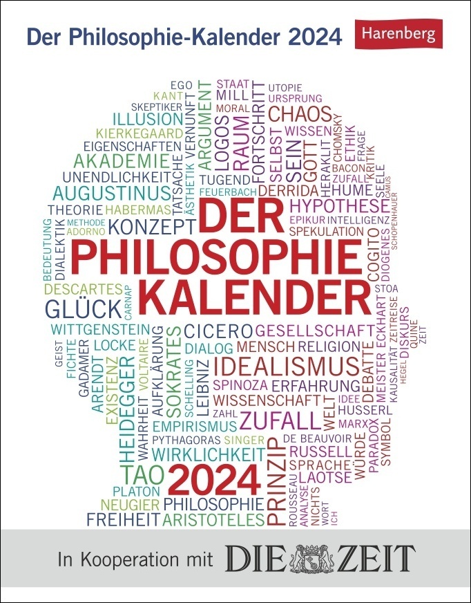 Der Philosophie-Kalender Tagesabreißkalender 2024. Interessanter Tischkalender mit täglichem Wissen. Tageskalender mit spannenden Denkansätzen. Kalender 2024 zum Aufstellen