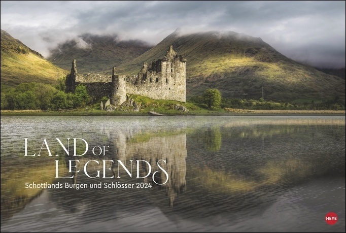 Land of Legends Kalender 2024. Ein Wandkalender im Großformat, der Schottland in seiner wilden Schönheit zeigt. Großer Fotokalender voll wild-romantischer Burgen und Schlösser.