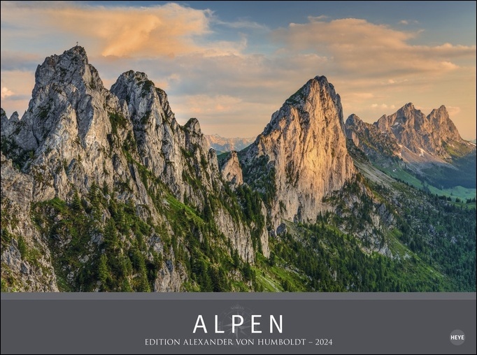 Alpen Kalender 2024: Alexander von Humboldt-Reihe. Hochwertiger Foto-Wandkalender mit atemberaubenden Landschafts-Fotos. Foto-Kalender XXL. Querformat.