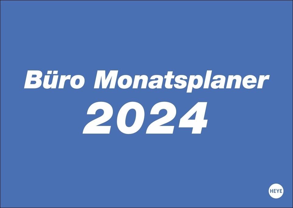 Büro Monatsplaner 2024. Praktischer Wandplaner mit großer Monatsübersicht. Wandkalender DIN A4. Büro-Kalender mit Notizfeld und Schulferien.
