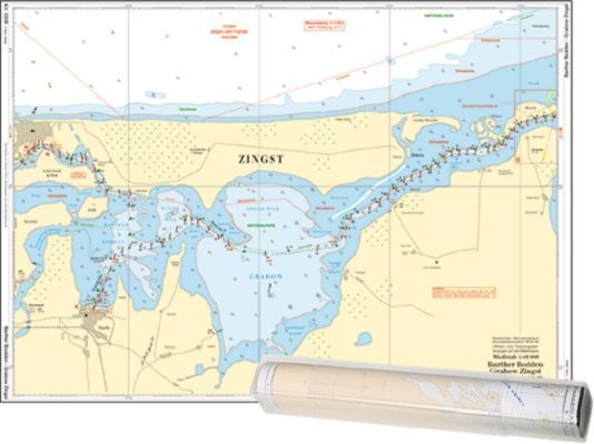 Einzelkarte Barther Bodden - Grabow   Zingst / Saaler Bodden (Ausgabe 2023)