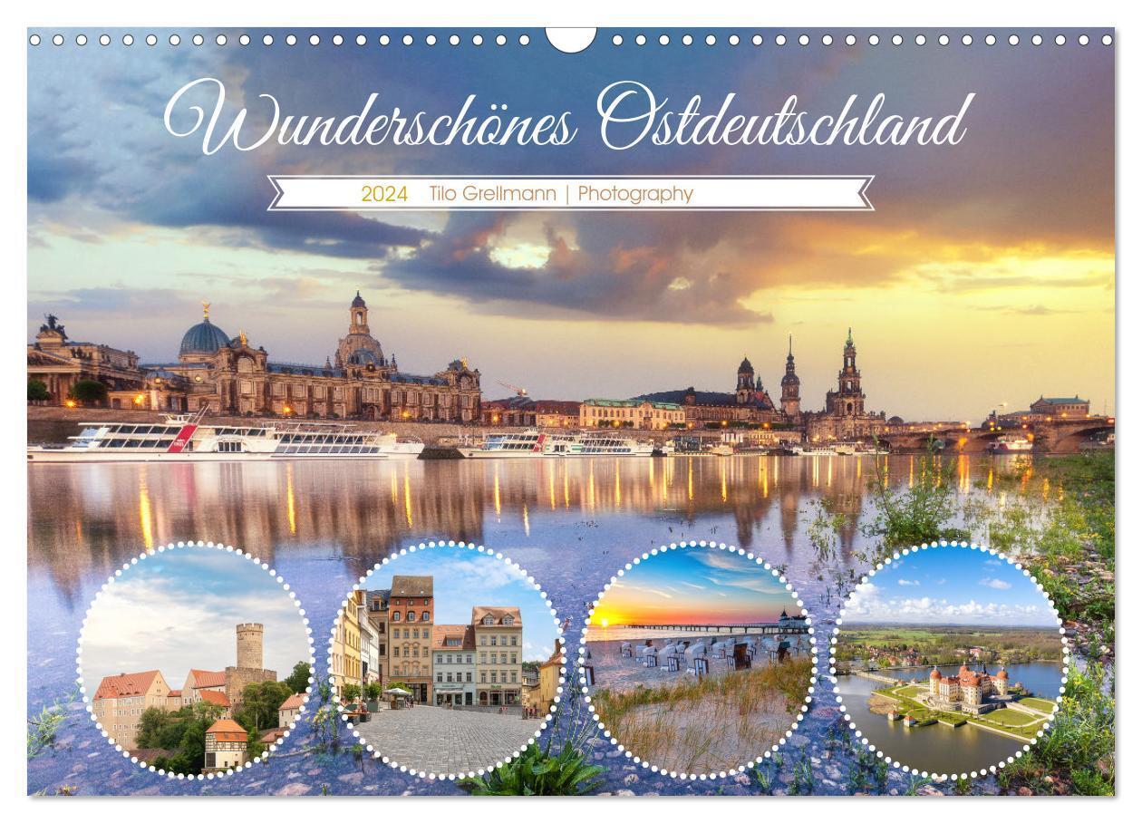 Wunderschönes Ostdeutschland (Wandkalender 2024 DIN A3 quer), CALVENDO Monatskalender