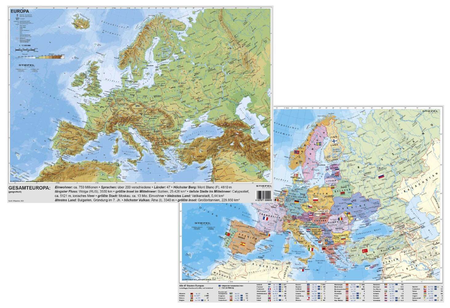 Europa physisch/politisch