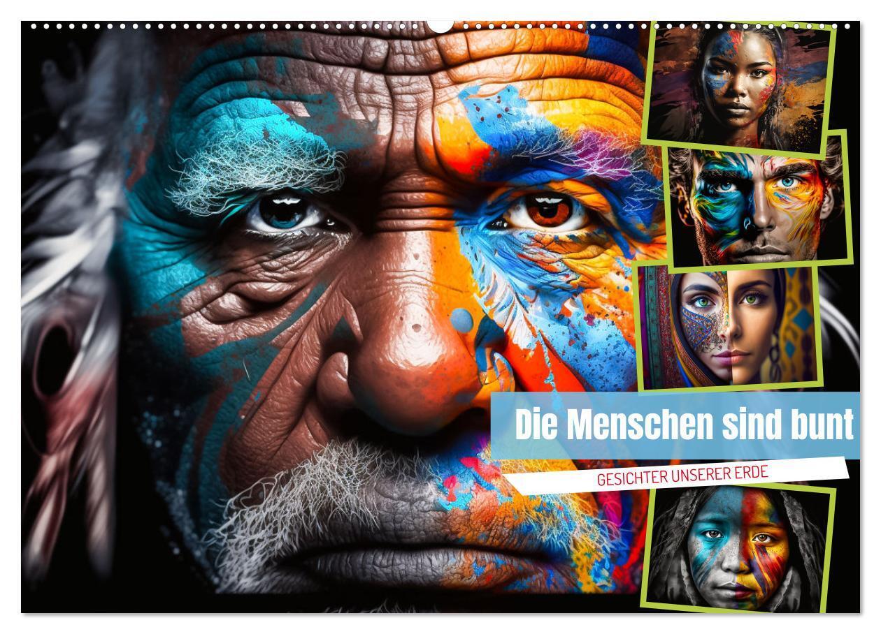 Die Menschen sind bunt (Wandkalender 2024 DIN A2 quer), CALVENDO Monatskalender