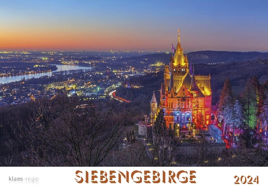 Siebengebirge 2024 Bildkalender A4 quer, spiralgebunden