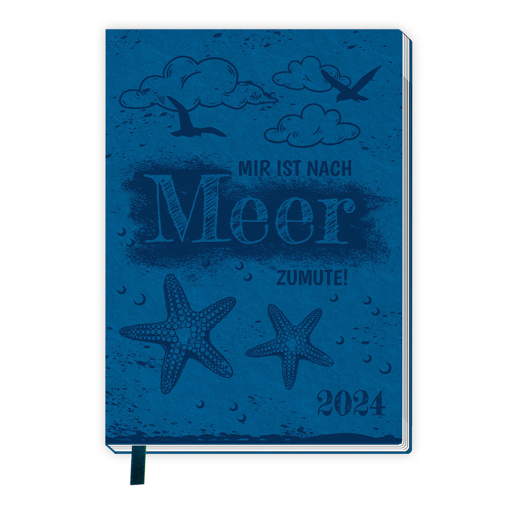 Trötsch Taschenkalender A6 Soft Touch Maritim 2024
