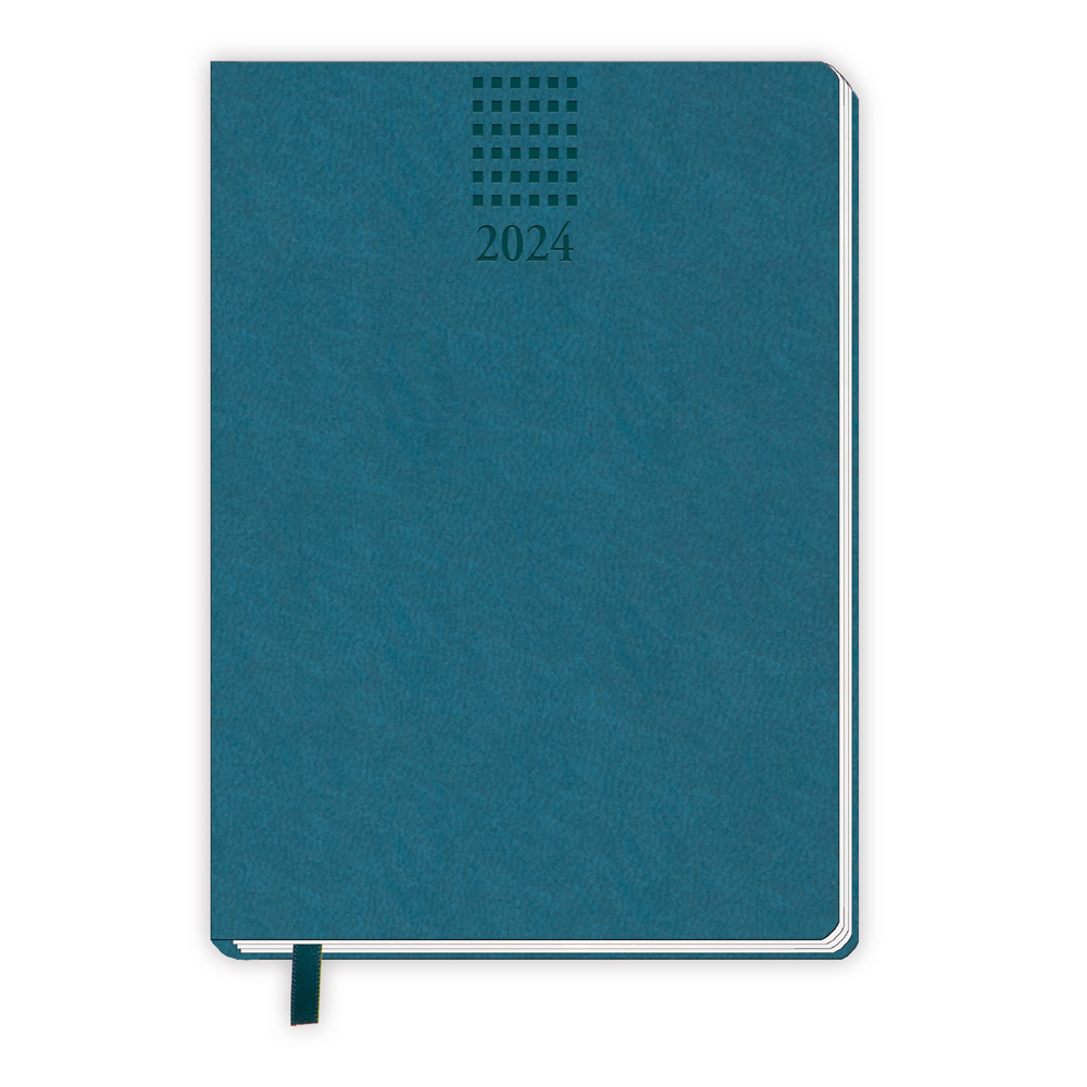 Trötsch Taschenkalender A6 Soft Touch Petrol 2024