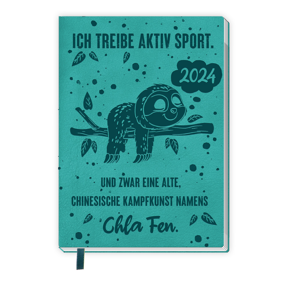 Trötsch Taschenkalender A6 Soft Touch Faultier 2024