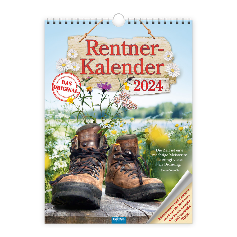Trötsch Classickalender Rentnerkalender 2024 - Interessantes und Lustiges nicht nur für Senioren. Cartoons, Rezepte und wertvolle Tipps
