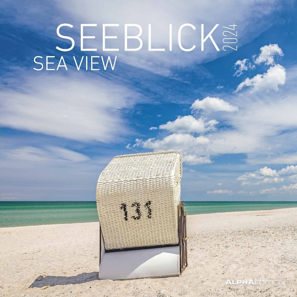Seeblick 2024 - Broschürenkalender 30x30 cm (30x60 geöffnet) - Kalender mit Platz für Notizen - Sea View - Bildkalender - Wandplaner - Wandkalender