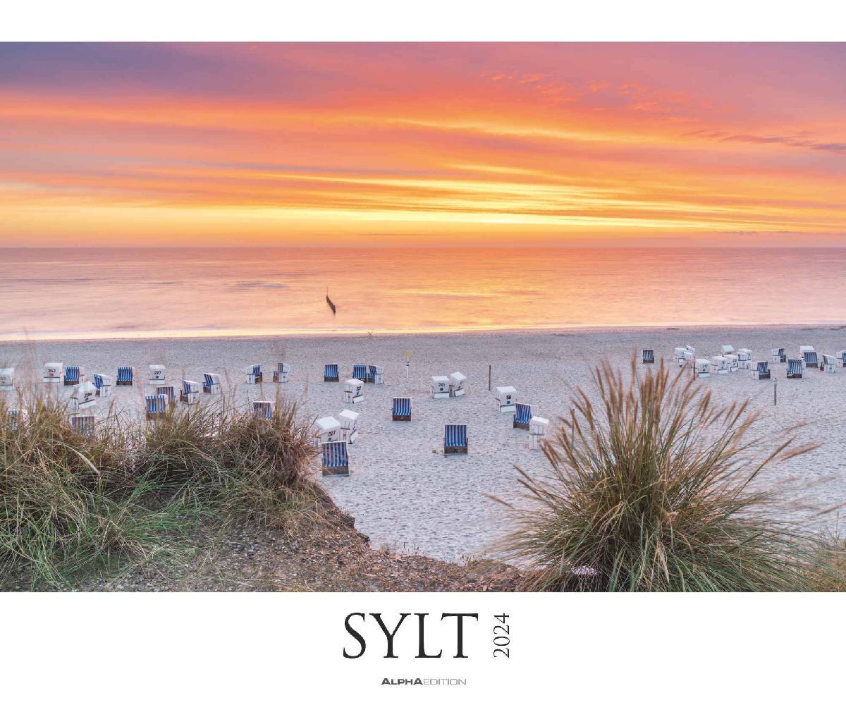 Sylt 2024 - Bildkalender XXL 60x50 cm - hochwertiger Wandkalender im Querformat - Landschaftskalender - Wandplaner - Deutsche Küsten