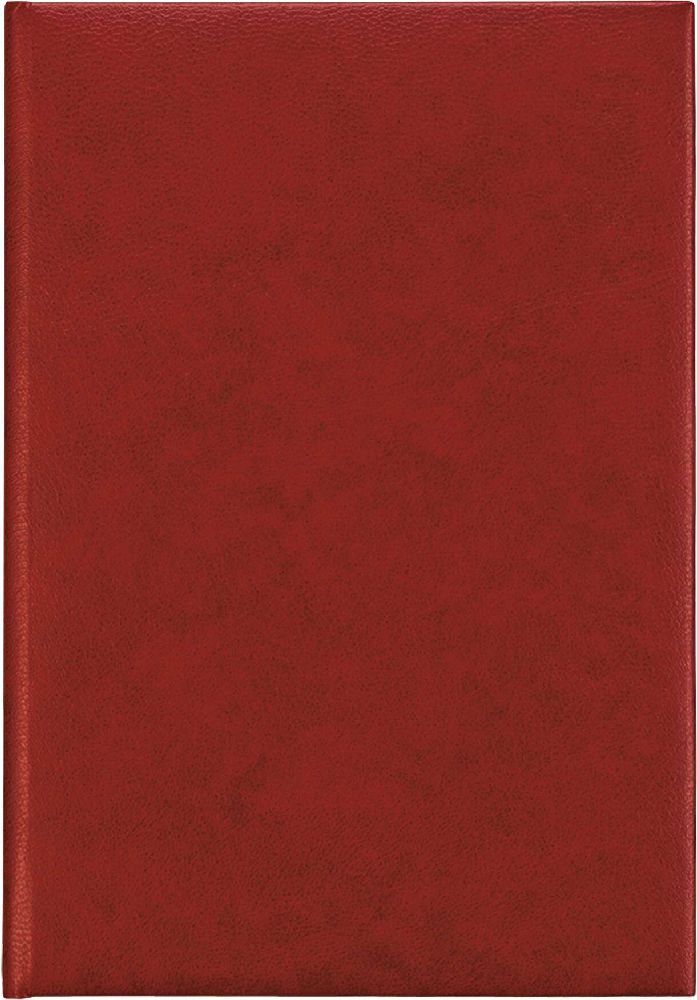 Buchkalender rot 2024 - Bürokalender 14,5x21 cm - 7 Tage auf 6 Seiten - wattierter Kunststoffeinband - Stundeneinteilung 7 - 19 Uhr - 873-0011
