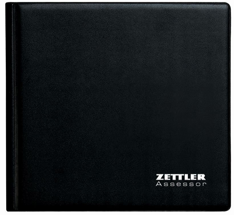 Wochenbuch Mappe Assessor 2024 - 15,8x14,7 - 1W/2S - schwarz inkl. Kalender und Notizblock -790-1020