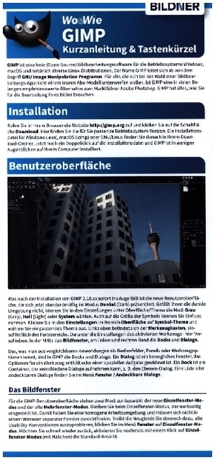 GIMP - Kurzanleitung & Tastenkürzel