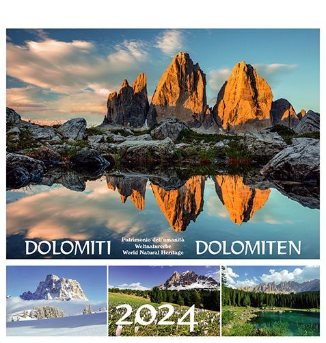 Dolomiten 2024, Postkartenkalender Querformat