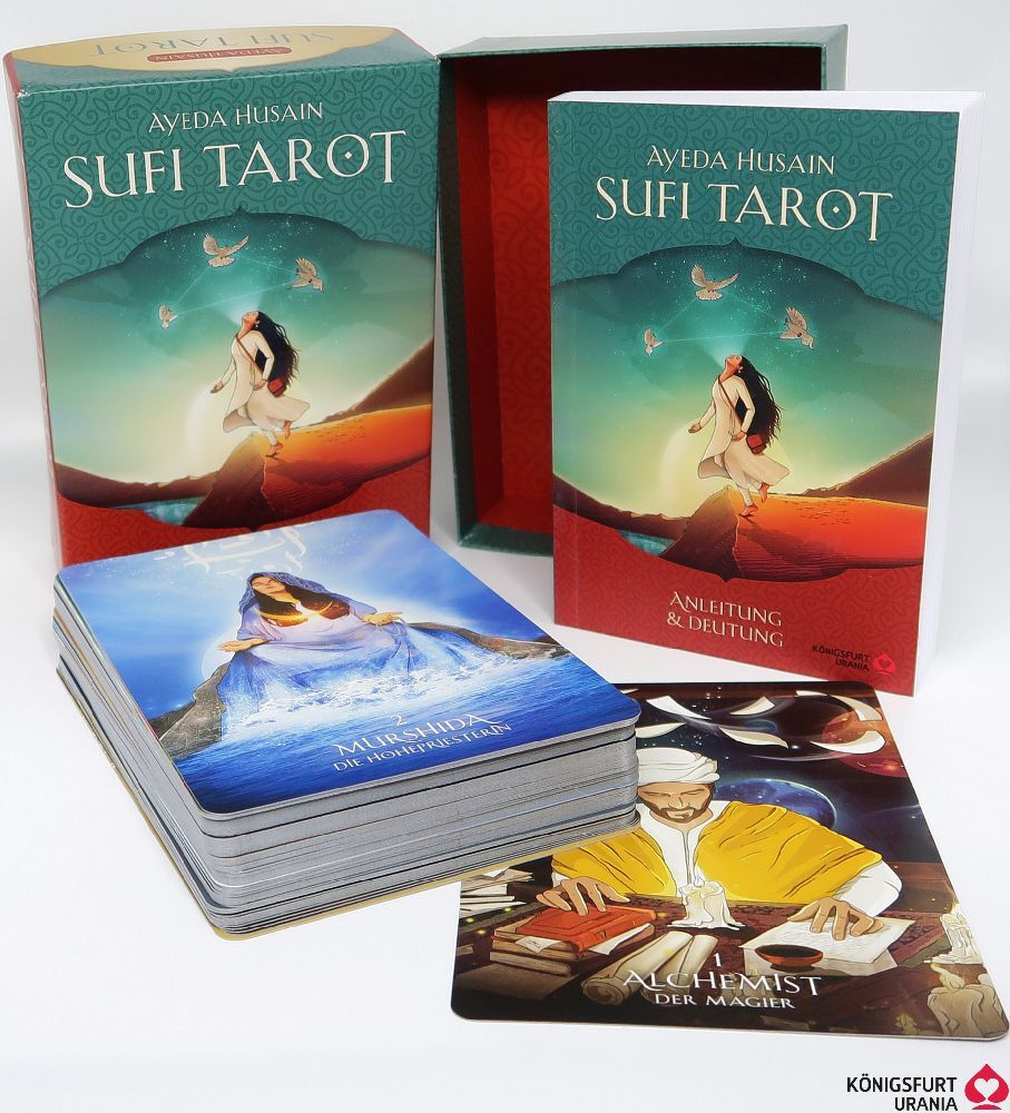 Sufi-Tarot - Der Weg des Herzens: 78 Tarotkarten mit Anleitung, m. 1 Buch, m. 78 Beilage, 2 Teile