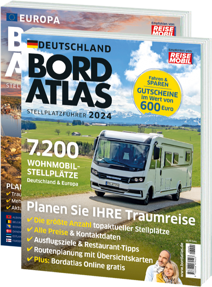 Bordatlas Stellplatzführer 2024, 2 Teile