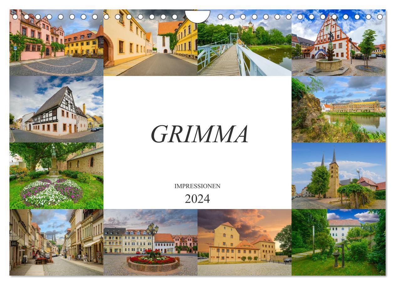 Grimma Impressionen (Wandkalender 2024 DIN A4 quer), CALVENDO Monatskalender