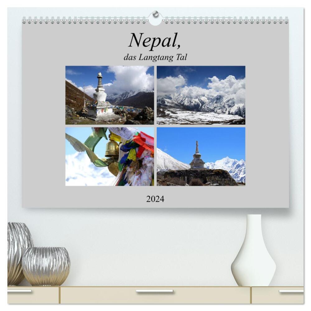 Nepal, das Langtang Tal (hochwertiger Premium Wandkalender 2024 DIN A2 quer), Kunstdruck in Hochglanz