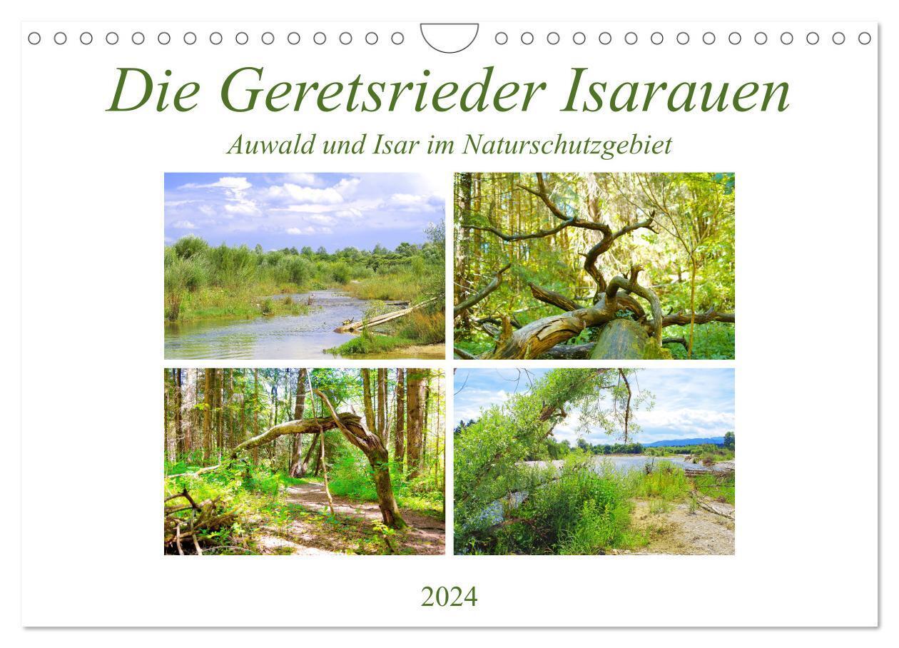Die Geretsrieder Isarauen - Auwald und Isar im Naturschutzgebiet (Wandkalender 2024 DIN A4 quer), CALVENDO Monatskalender