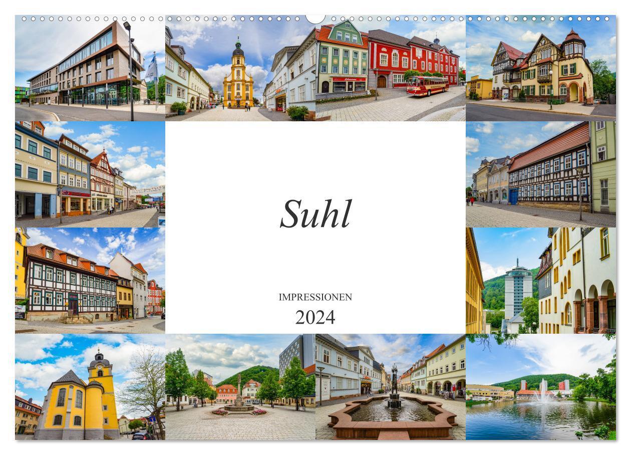 Suhl Impressionen (Wandkalender 2024 DIN A2 quer), CALVENDO Monatskalender