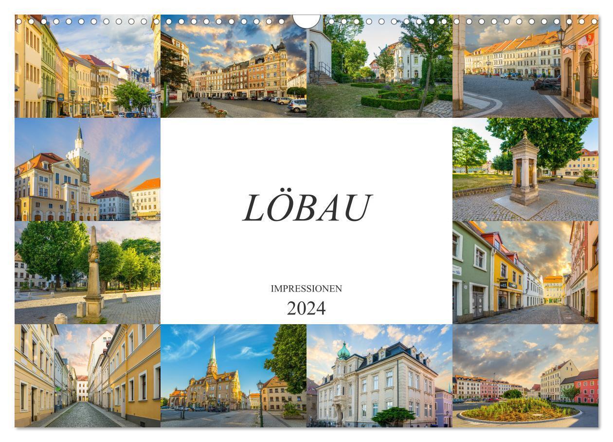 Löbau Impressionen (Wandkalender 2024 DIN A3 quer), CALVENDO Monatskalender