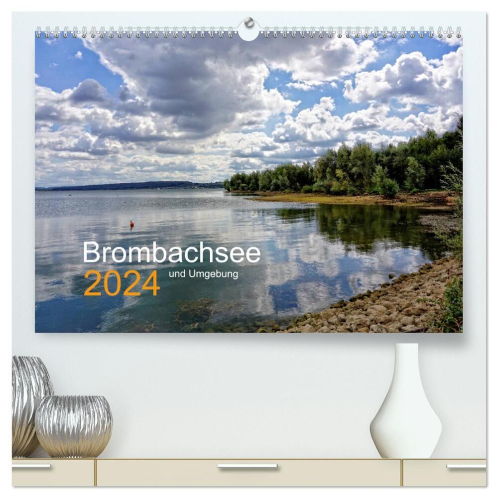 Brombachsee und Umgebung (hochwertiger Premium Wandkalender 2024 DIN A2 quer), Kunstdruck in Hochglanz