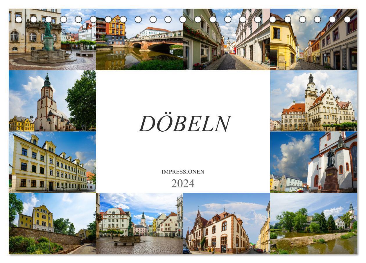 Döbeln Impressionen (Tischkalender 2024 DIN A5 quer), CALVENDO Monatskalender
