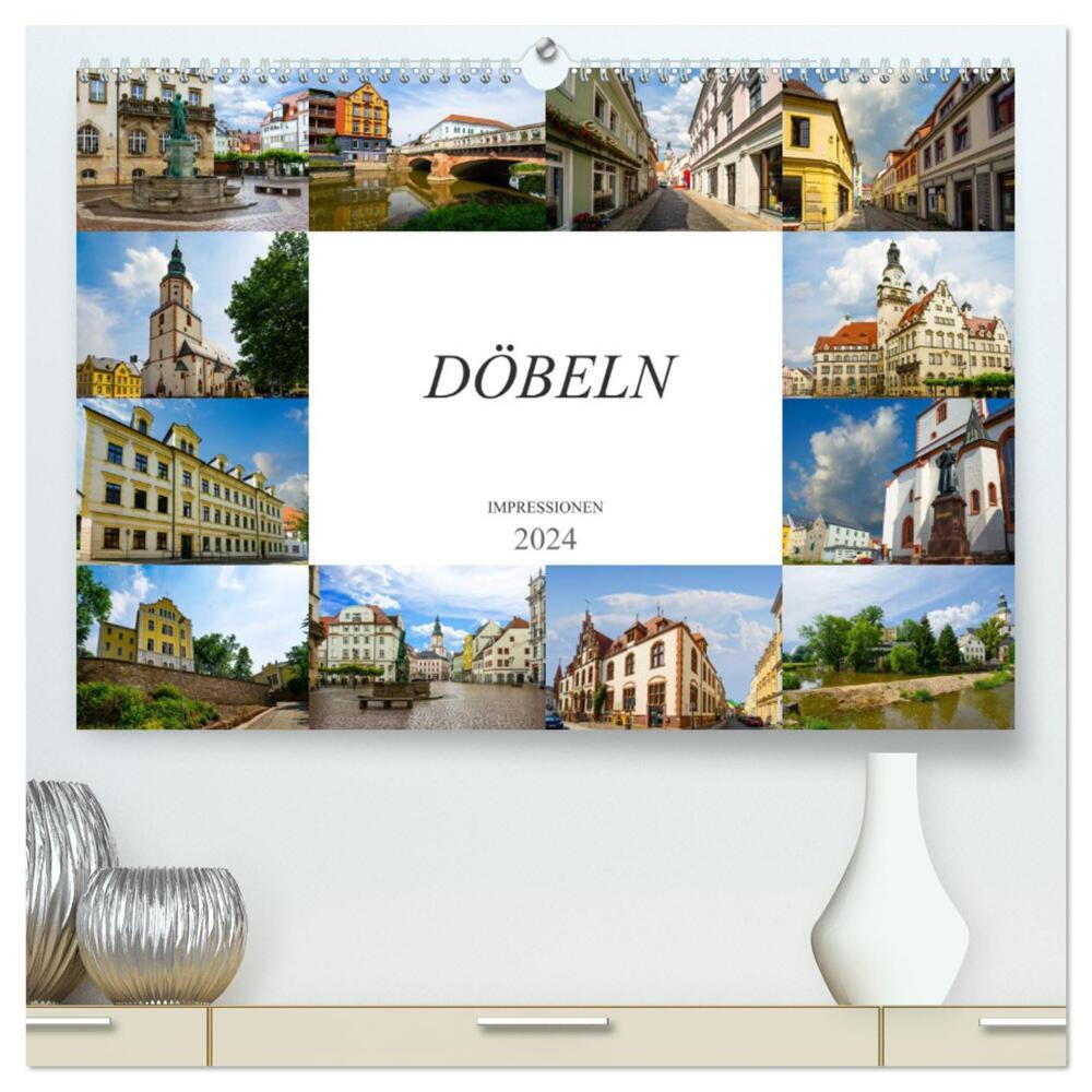 Döbeln Impressionen (hochwertiger Premium Wandkalender 2024 DIN A2 quer), Kunstdruck in Hochglanz