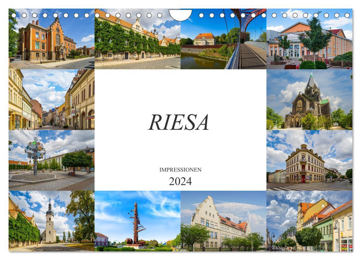 Riesa Impressionen (Wandkalender 2024 DIN A4 quer), CALVENDO Monatskalender