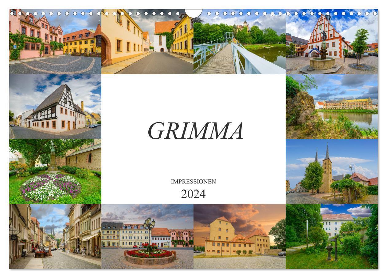 Grimma Impressionen (Wandkalender 2024 DIN A3 quer), CALVENDO Monatskalender