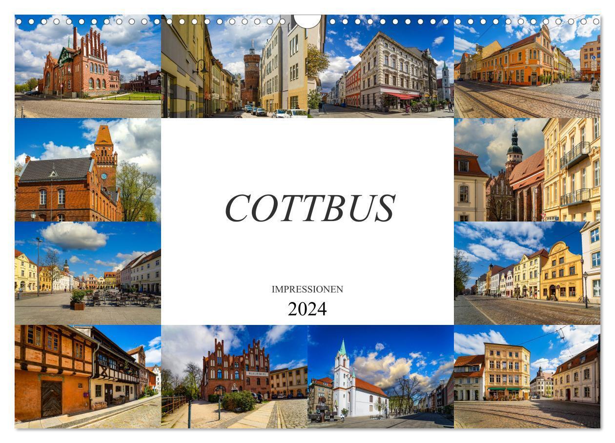 Cottbus Impressionen (Wandkalender 2024 DIN A3 quer), CALVENDO Monatskalender