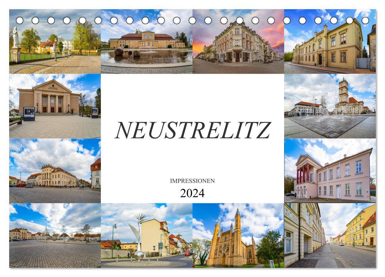 Neustrelitz Impressionen (Tischkalender 2024 DIN A5 quer), CALVENDO Monatskalender
