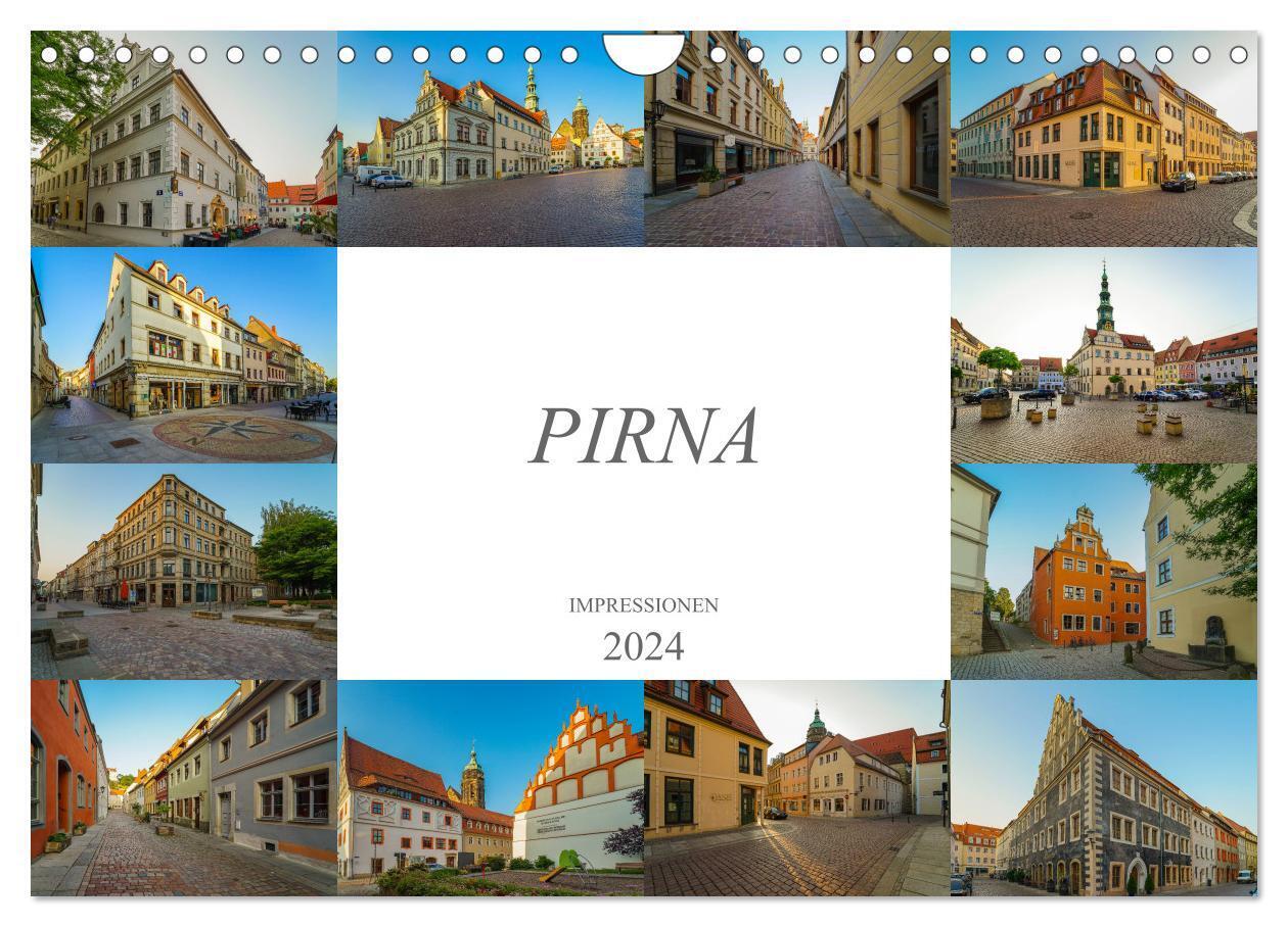 Pirna Impressionen (Wandkalender 2024 DIN A4 quer), CALVENDO Monatskalender