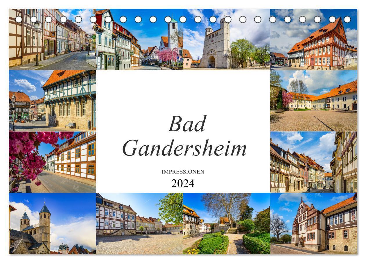 Bad Gandersheim Impressionen (Tischkalender 2024 DIN A5 quer), CALVENDO Monatskalender