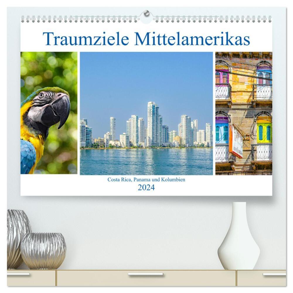 Traumziele Mittelamerikas - Costa Rica, Panama und Kolumbien (hochwertiger Premium Wandkalender 2024 DIN A2 quer), Kunstdruck in Hochglanz